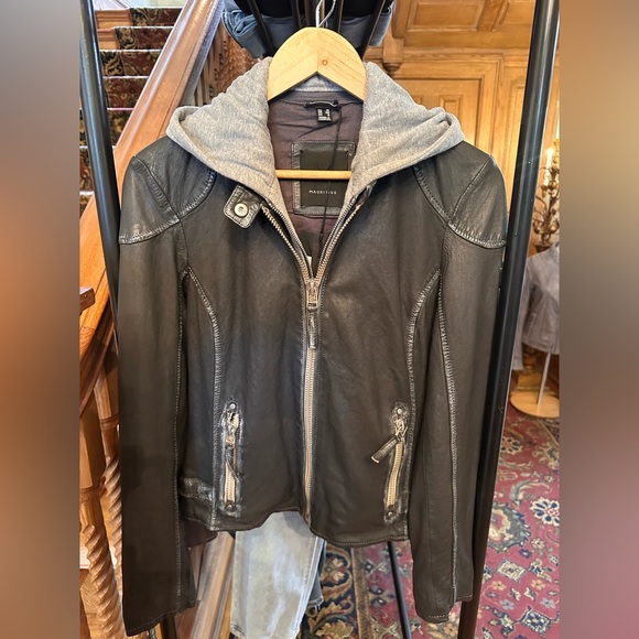 Mauritius Finja RF Graphite Women's Leather Jacket